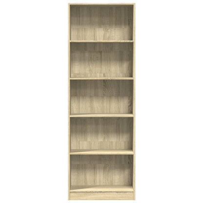 Bookcase Sonoma Oak 60x24x176 cm Engineered Wood