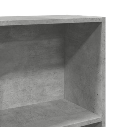 Bookcase Concrete Grey 60x24x176 cm Engineered Wood