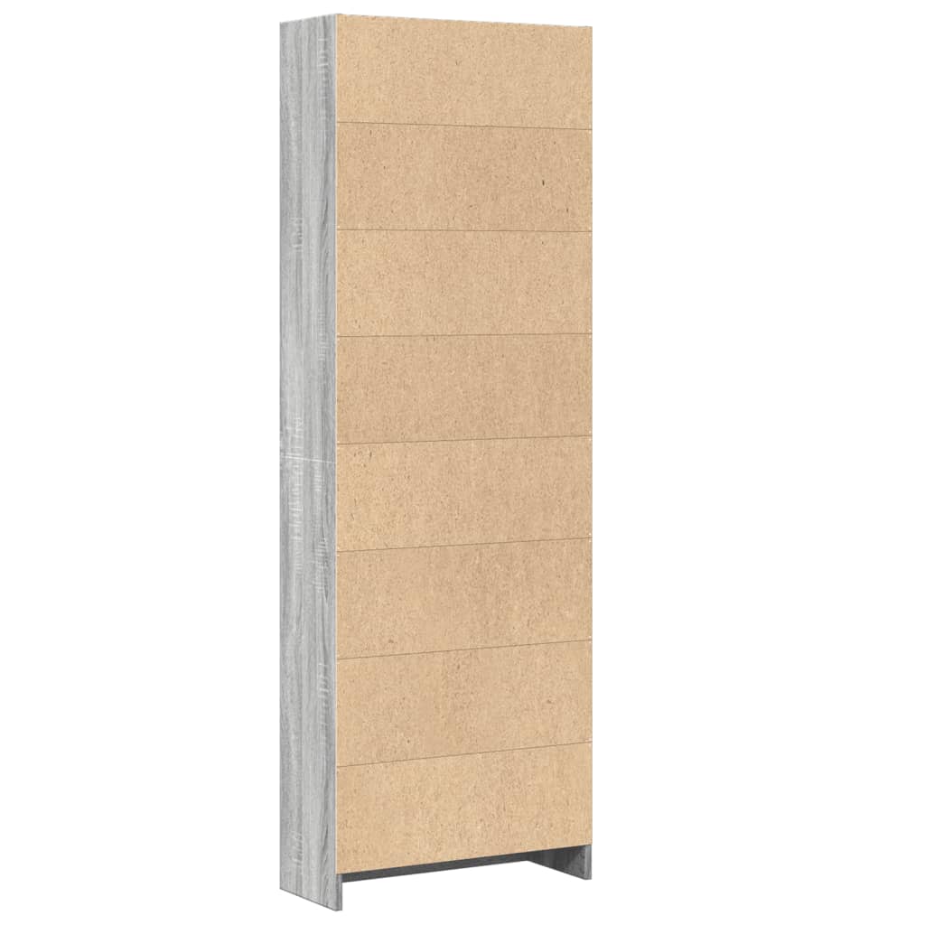 Bookcase Grey Sonoma 60x24x176 cm Engineered Wood