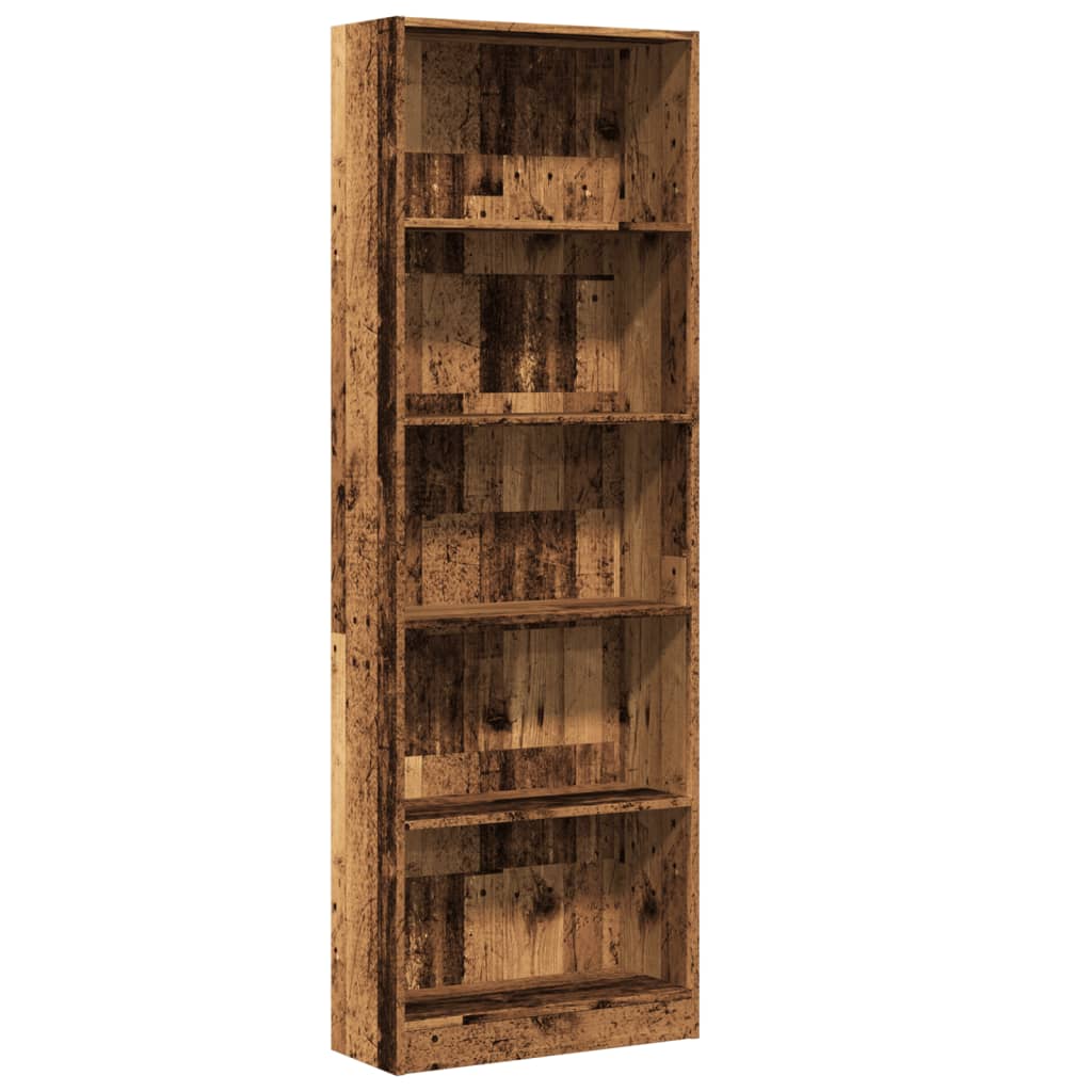 Bookcase Old Wood 60x24x176 cm Engineered Wood