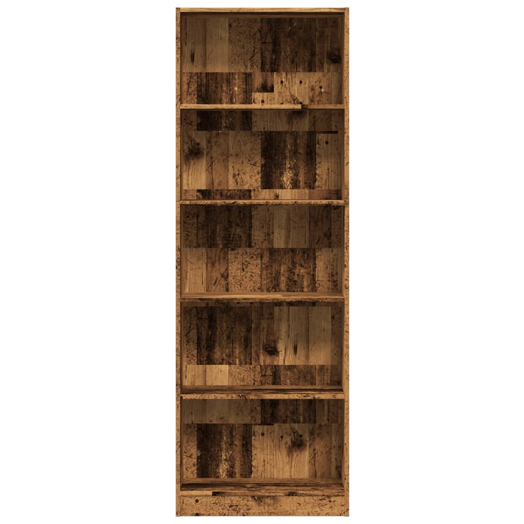 Bookcase Old Wood 60x24x176 cm Engineered Wood