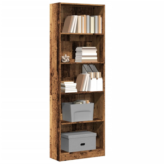 Bookcase Old Wood 60x24x176 cm Engineered Wood