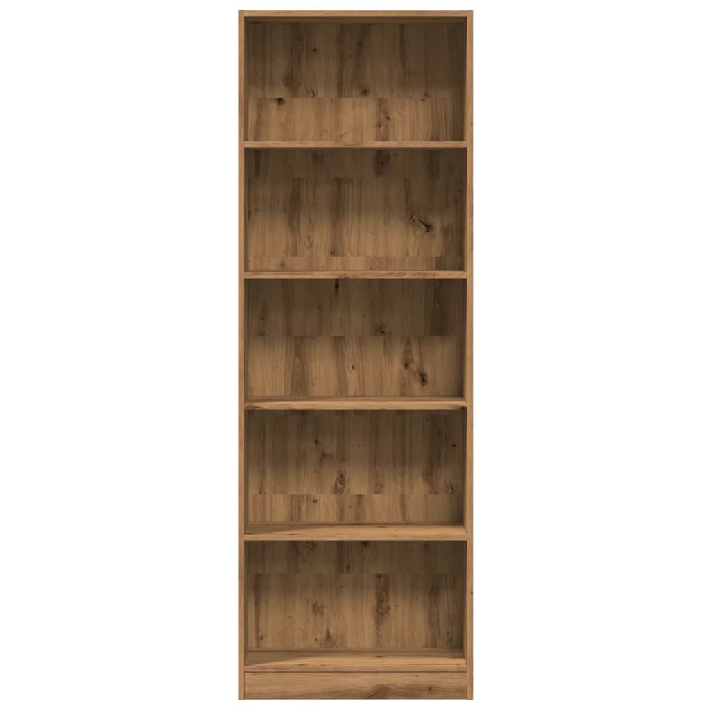 Bookcase Artisian Oak 60x24x176 cm Engineered Wood