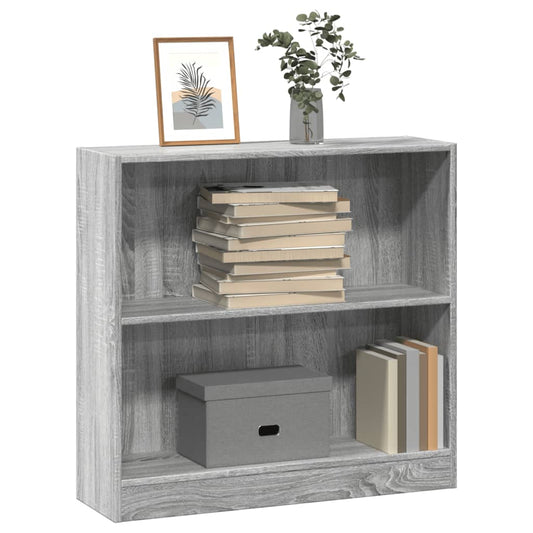 Bookcase Grey Sonoma 80x24x76 cm Engineered Wood