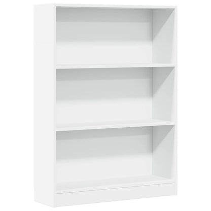 Bookcase White 80x24x109 cm Engineered Wood