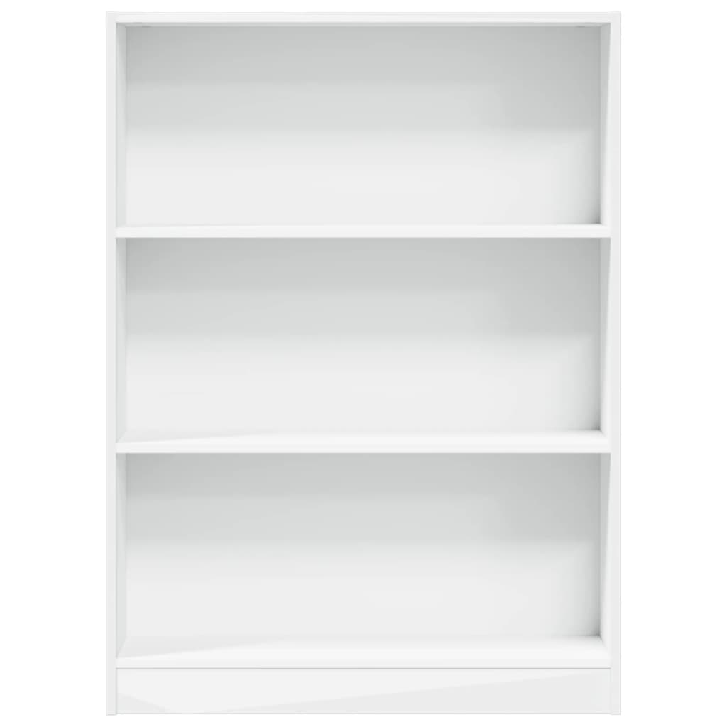 Bookcase White 80x24x109 cm Engineered Wood