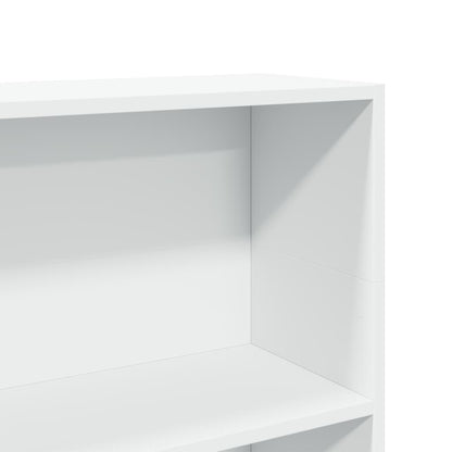 Bookcase White 80x24x109 cm Engineered Wood