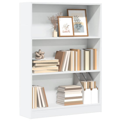 Bookcase White 80x24x109 cm Engineered Wood