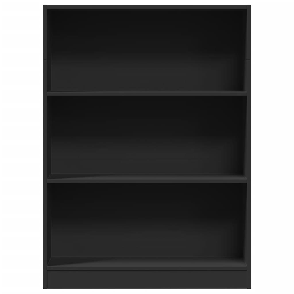 Bookcase Black 80x24x109 cm Engineered Wood