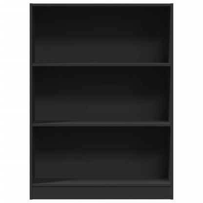 Bookcase Black 80x24x109 cm Engineered Wood