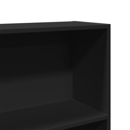 Bookcase Black 80x24x109 cm Engineered Wood