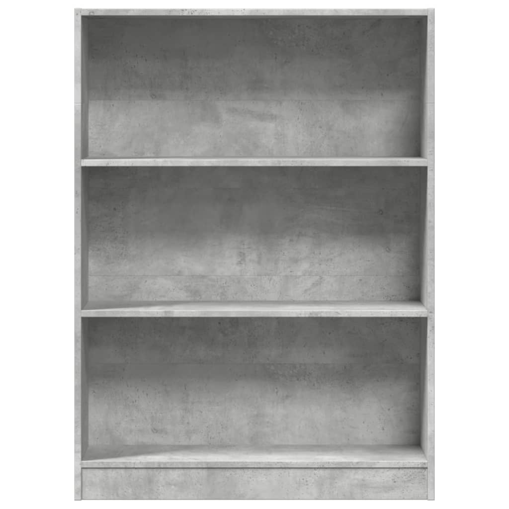 Bookcase Concrete Grey 80x24x109 cm Engineered Wood