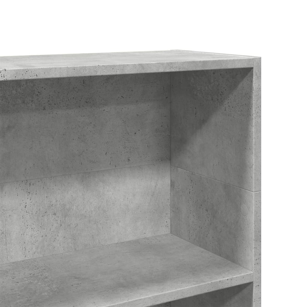 Bookcase Concrete Grey 80x24x109 cm Engineered Wood