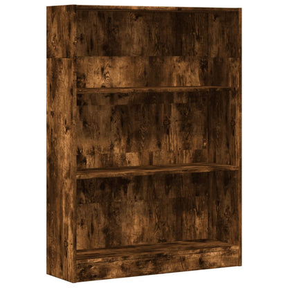 Bookcase Smoked Oak 80x24x109 cm Engineered Wood