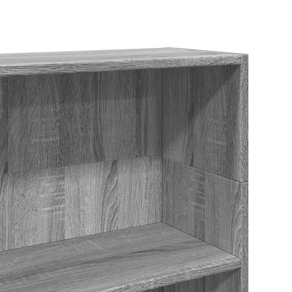 Bookcase Grey Sonoma 80x24x109 cm Engineered Wood