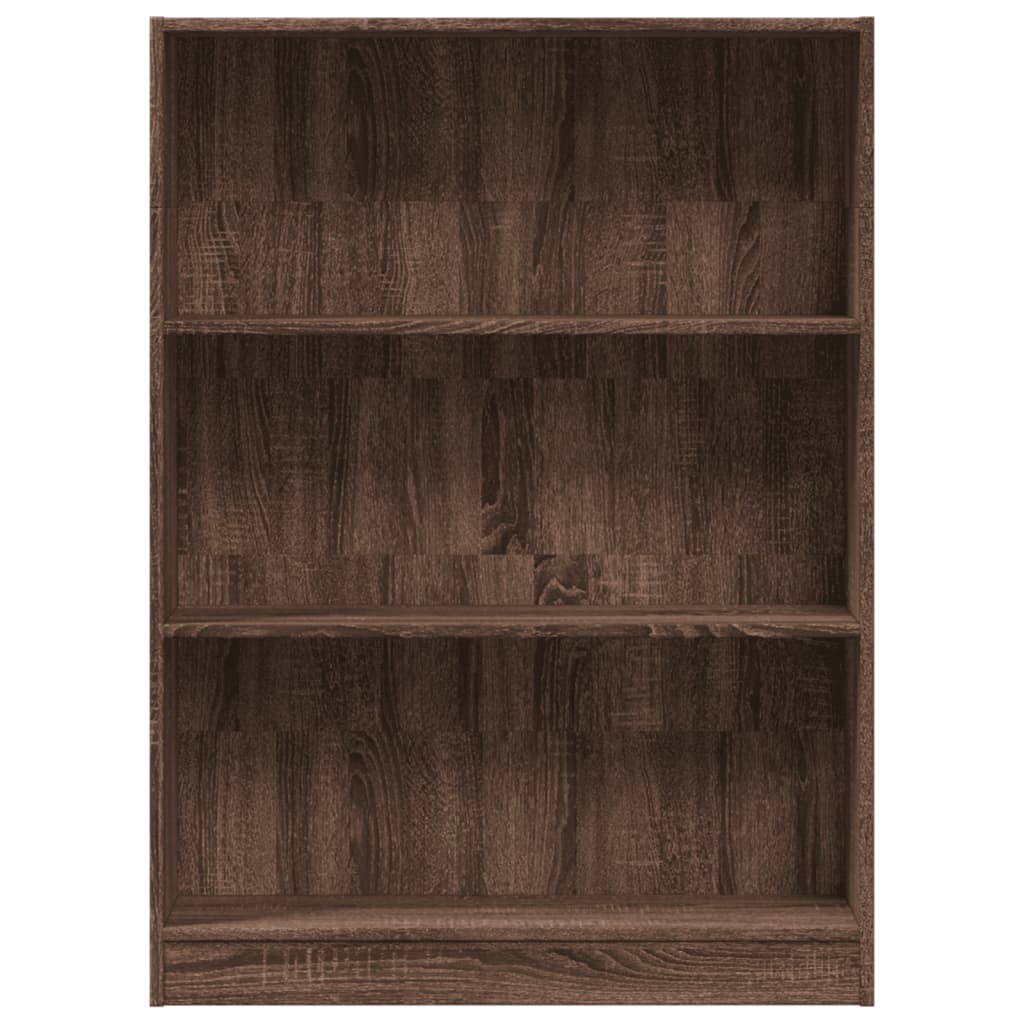 Bookcase Brown Oak 80x24x109 cm Engineered Wood