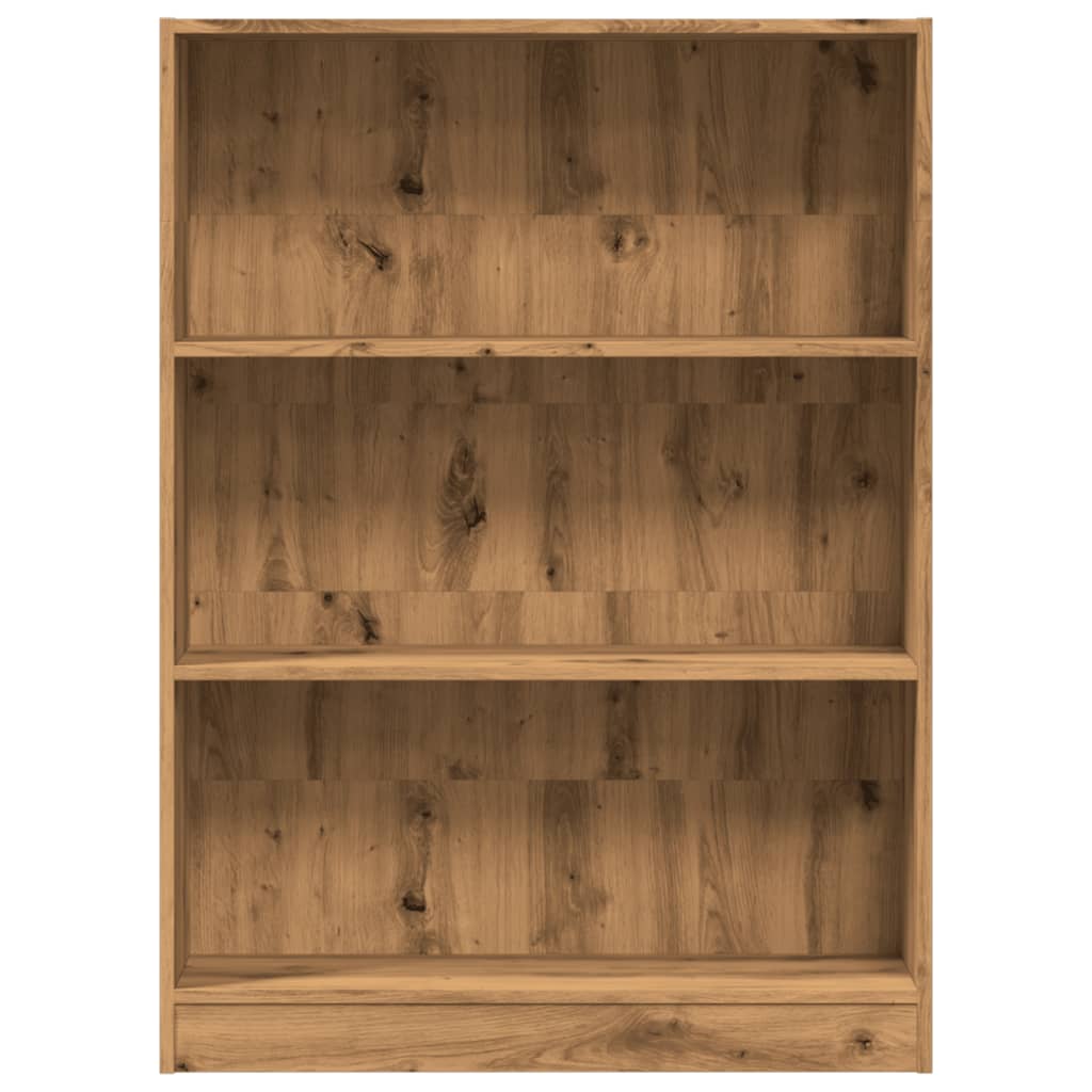 Bookcase Artisian Oak 80x24x109 cm Engineered Wood