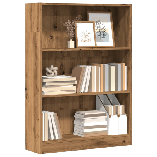 Bookcase Artisian Oak 80x24x109 cm Engineered Wood