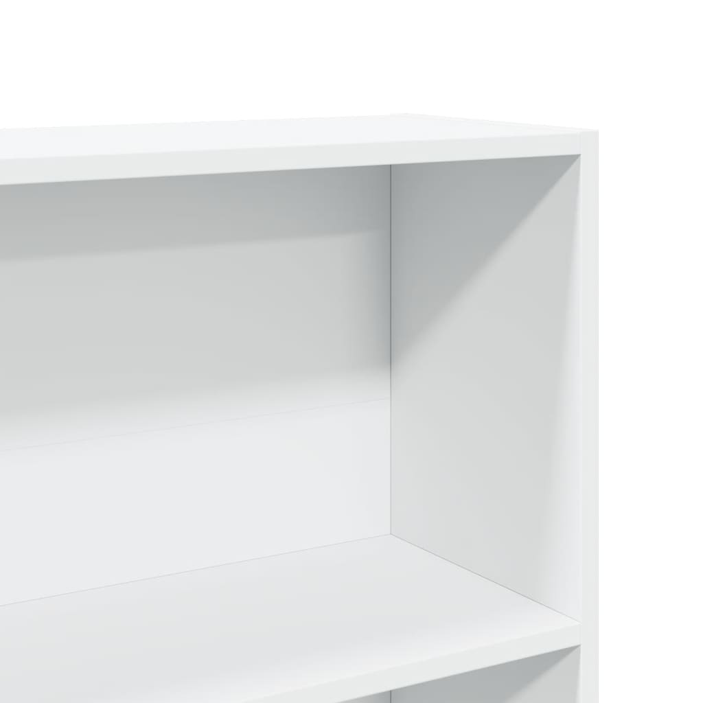 Bookcase White 80x24x143 cm Engineered Wood