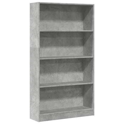 Bookcase Concrete Grey 80x24x143 cm Engineered Wood