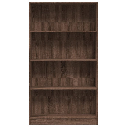 Bookcase Brown Oak 80x24x143 cm Engineered Wood