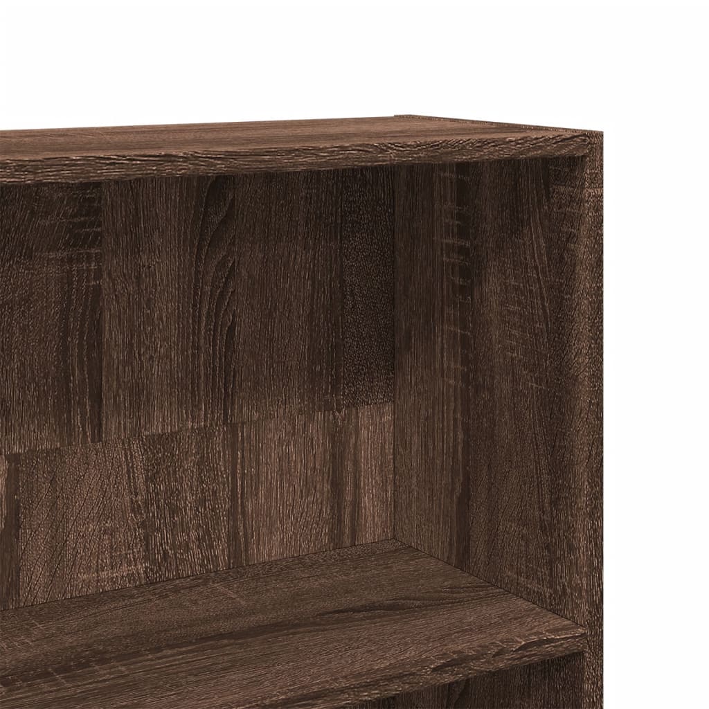 Bookcase Brown Oak 80x24x143 cm Engineered Wood