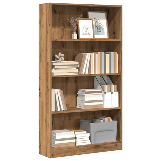 Bookcase Artisian Oak 80x24x143 cm Engineered Wood