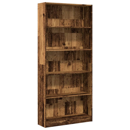 Bookcase Old Wood 80x24x176 cm Engineered Wood