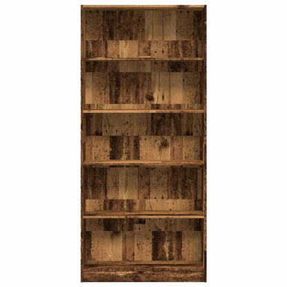 Bookcase Old Wood 80x24x176 cm Engineered Wood