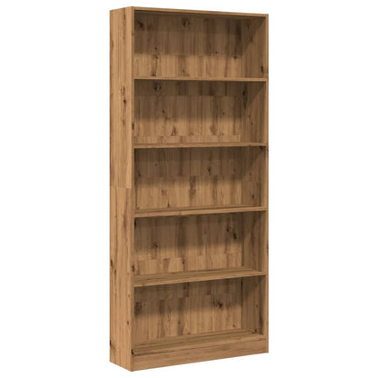 Bookcase Artisian Oak 80x24x176 cm Engineered Wood