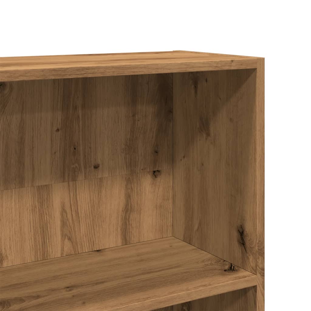 Bookcase Artisian Oak 80x24x176 cm Engineered Wood