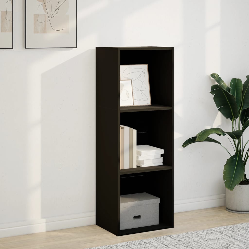 Bookcase Black 40x30x114 cm Engineered Wood