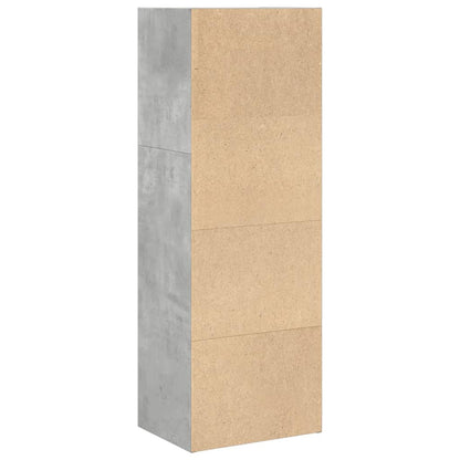 Bookcase Concrete Grey 40x30x114 cm Engineered Wood