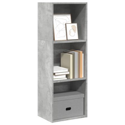 Bookcase Concrete Grey 40x30x114 cm Engineered Wood