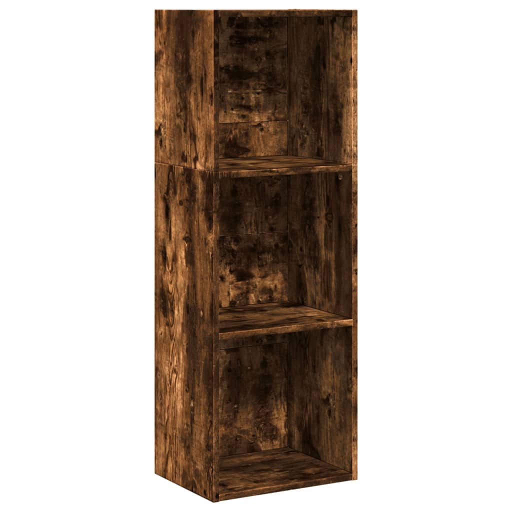 Bookcase Smoked Oak 40x30x114 cm Engineered Wood