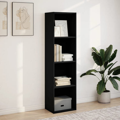 Bookcase Black 40x30x152 cm Engineered Wood