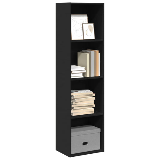 Bookcase Black 40x30x152 cm Engineered Wood