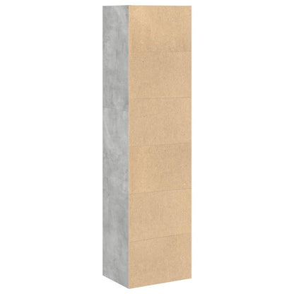 Bookcase Concrete Grey 40x30x152 cm Engineered Wood