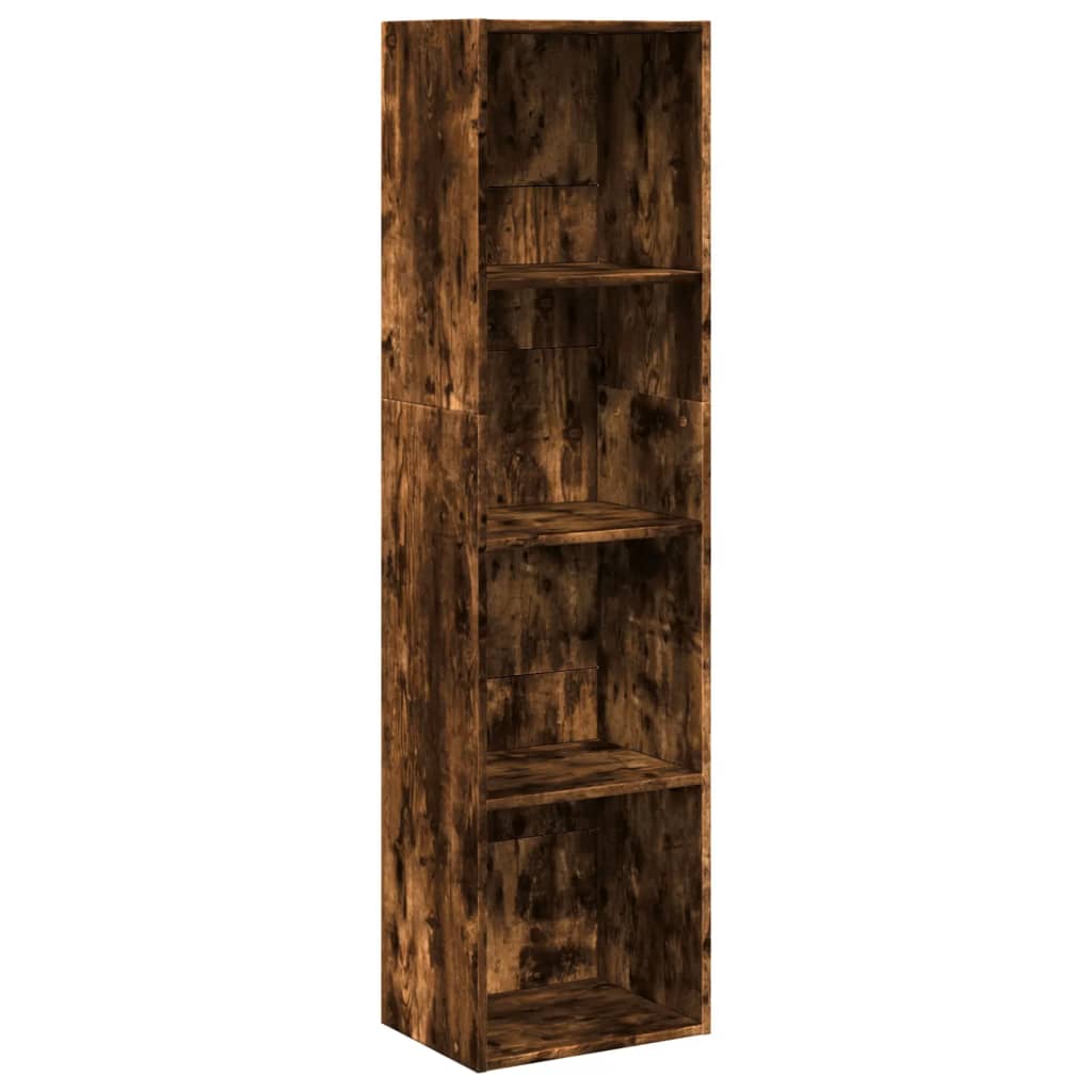 Bookcase Smoked Oak 40x30x152 cm Engineered Wood