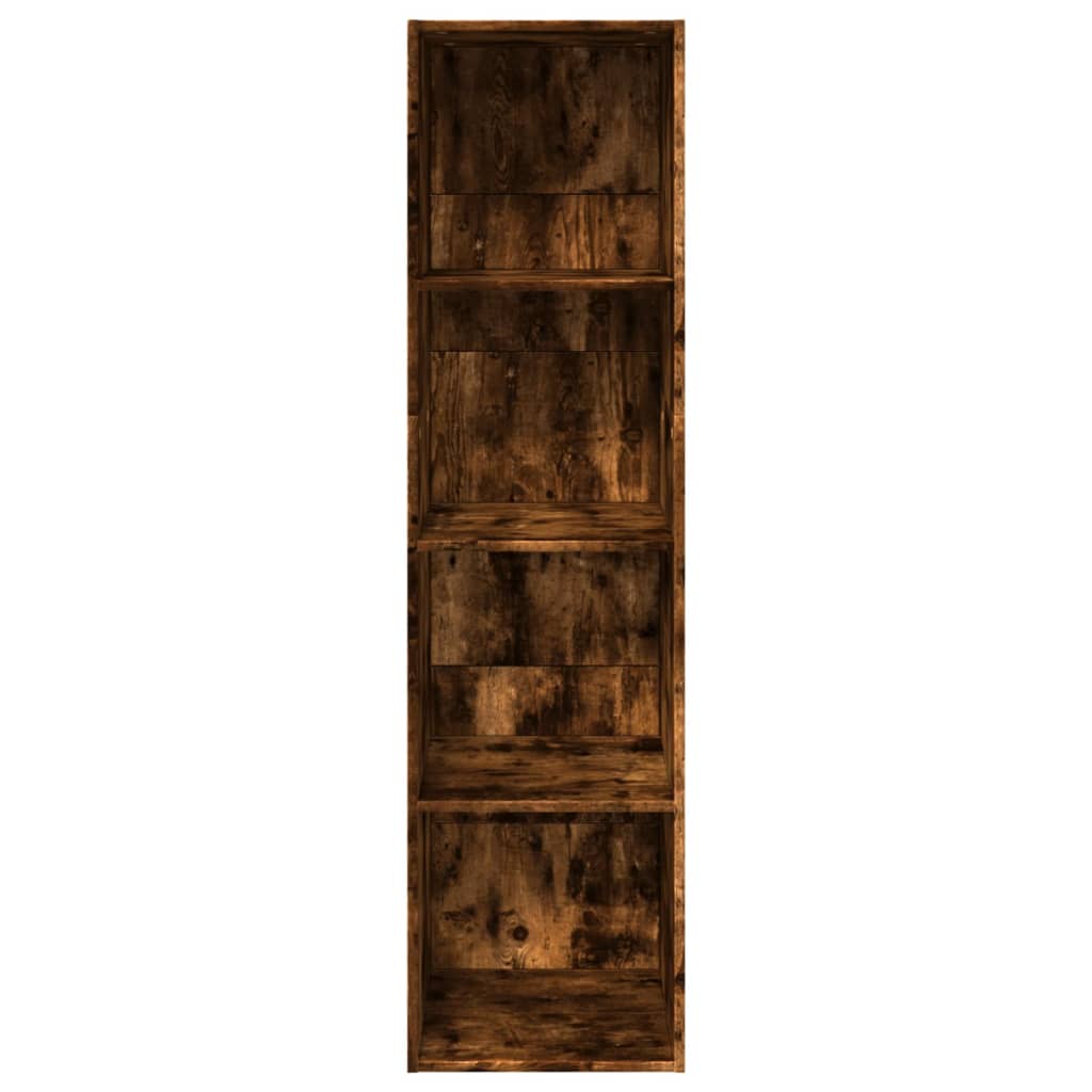 Bookcase Smoked Oak 40x30x152 cm Engineered Wood