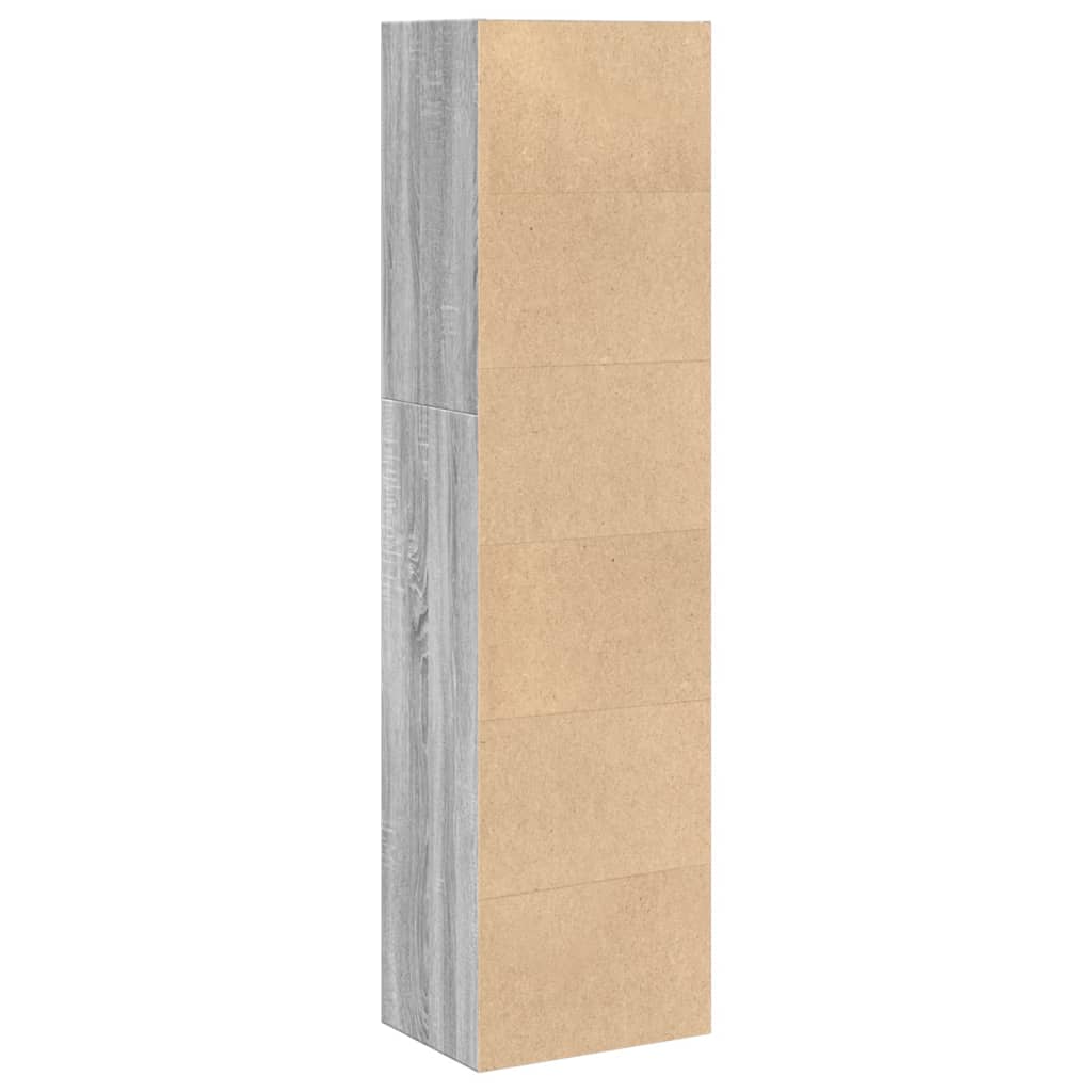 Bookcase Grey Sonoma 40x30x152 cm Engineered Wood