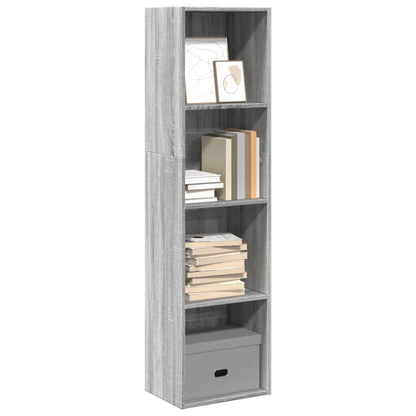 Bookcase Grey Sonoma 40x30x152 cm Engineered Wood