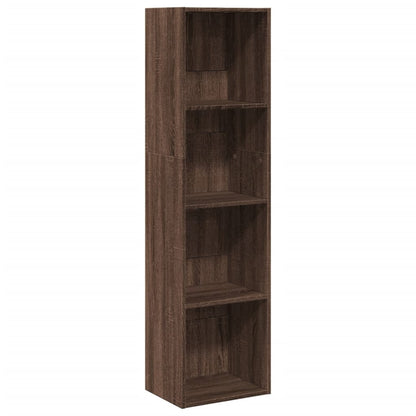 Bookcase Brown Oak 40x30x152 cm Engineered Wood