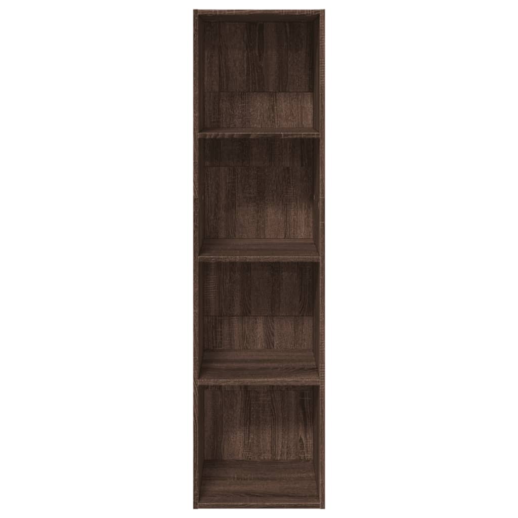 Bookcase Brown Oak 40x30x152 cm Engineered Wood