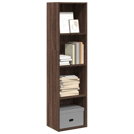 Bookcase Brown Oak 40x30x152 cm Engineered Wood