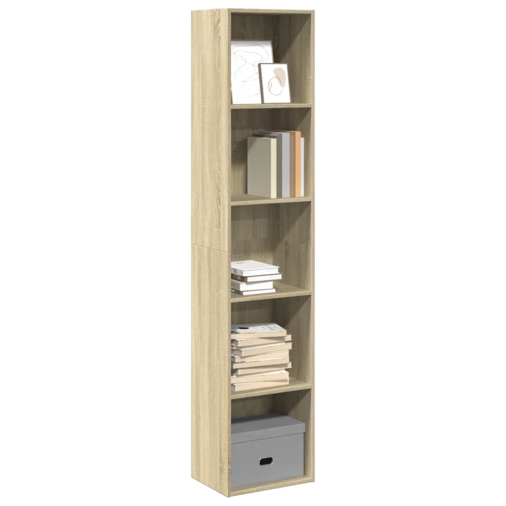 Bookcase Sonoma Oak 40x30x189 cm Engineered Wood