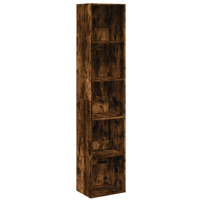 Bookcase Smoked Oak 40x30x189 cm Engineered Wood