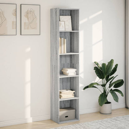 Bookcase Grey Sonoma 40x30x189 cm Engineered Wood