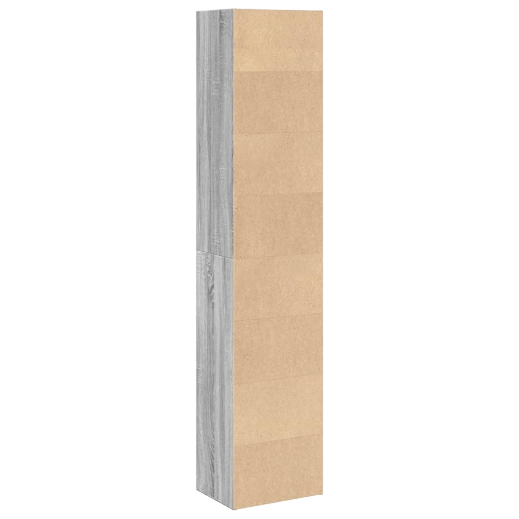 Bookcase Grey Sonoma 40x30x189 cm Engineered Wood