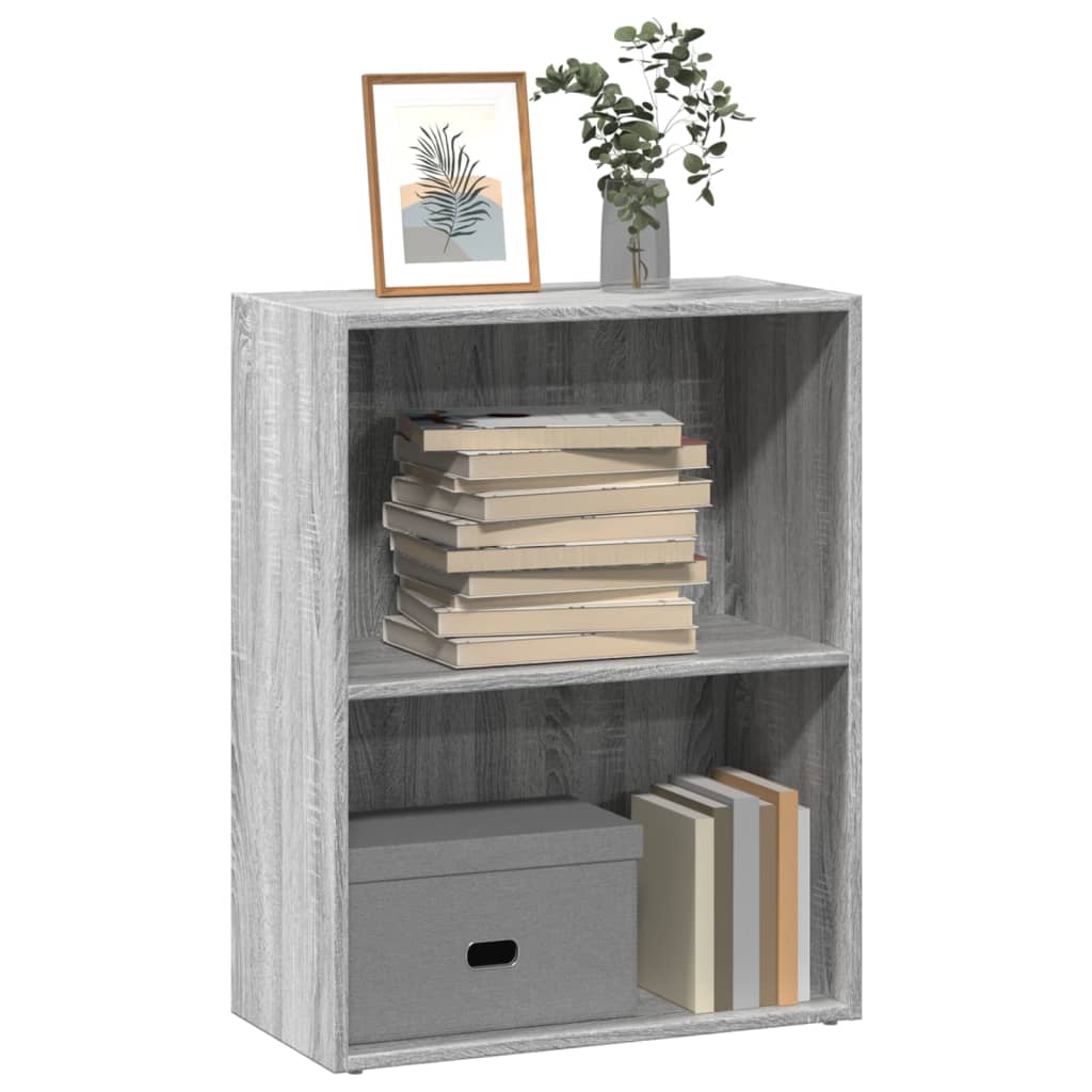 Bookcase Grey Sonoma 60x30x77 cm Engineered Wood